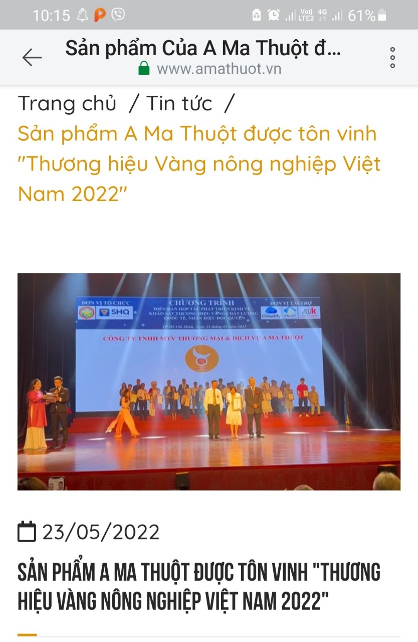 Lợi dụng uy tín của chương trình Thương hiệu vàng nông nghiệp Việt Nam để trục lợi