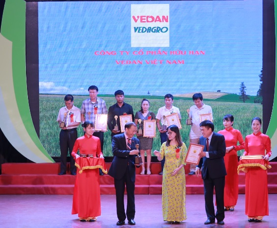 Hai sản phẩm Vedagro và Vedafeed của Công ty CP hữu hạn Vedan Việt Nam Vedan đạt giải thưởng 'Thương hiệu vàng nông nghiệp Việt Nam 2019'